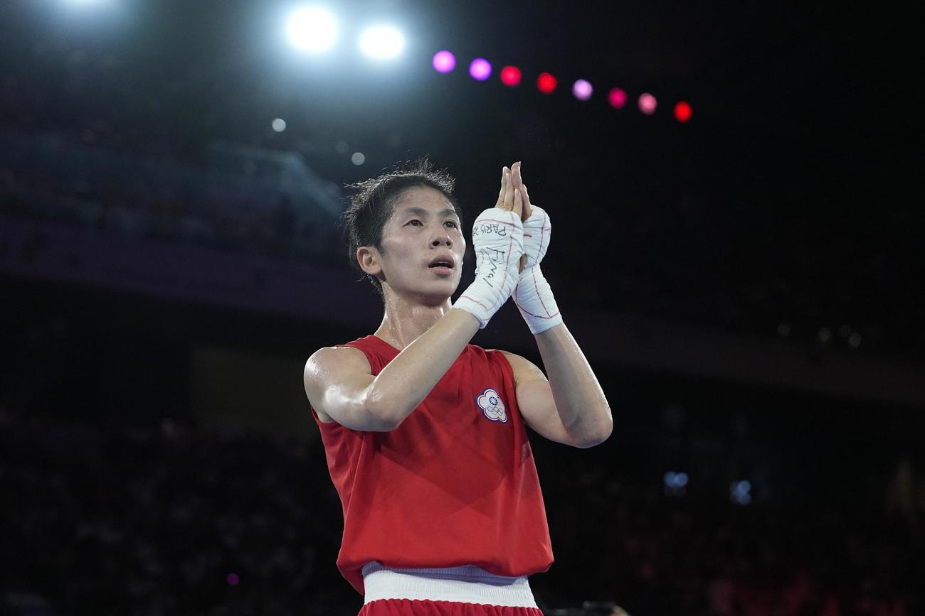 パリ五輪ボクシング女子57キロ級　優勝した台湾の林（AP）