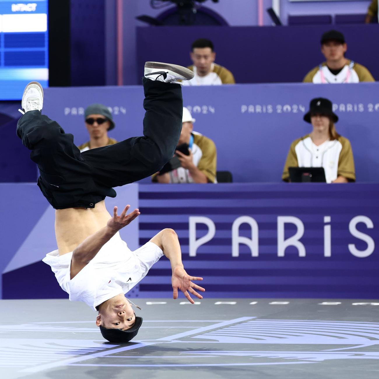 ブレイキン男子準々決勝に臨むSHIGEKIX（撮影・河田真司）