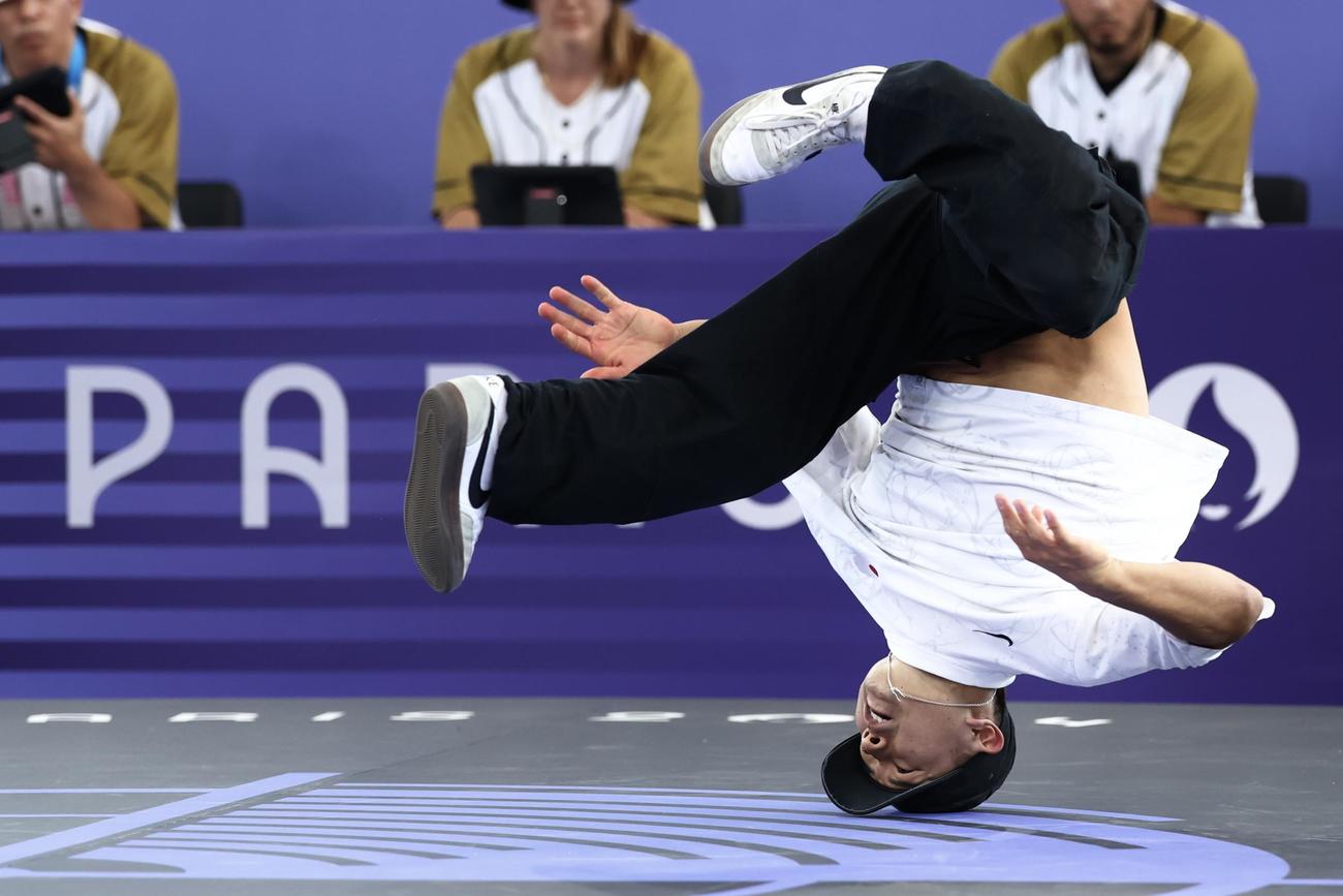 ブレイキン男子準々決勝に臨むSHIGEKIX（撮影・河田真司）