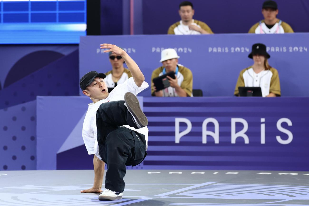 ブレイキン男子準々決勝に臨むSHIGEKIX（撮影・河田真司）