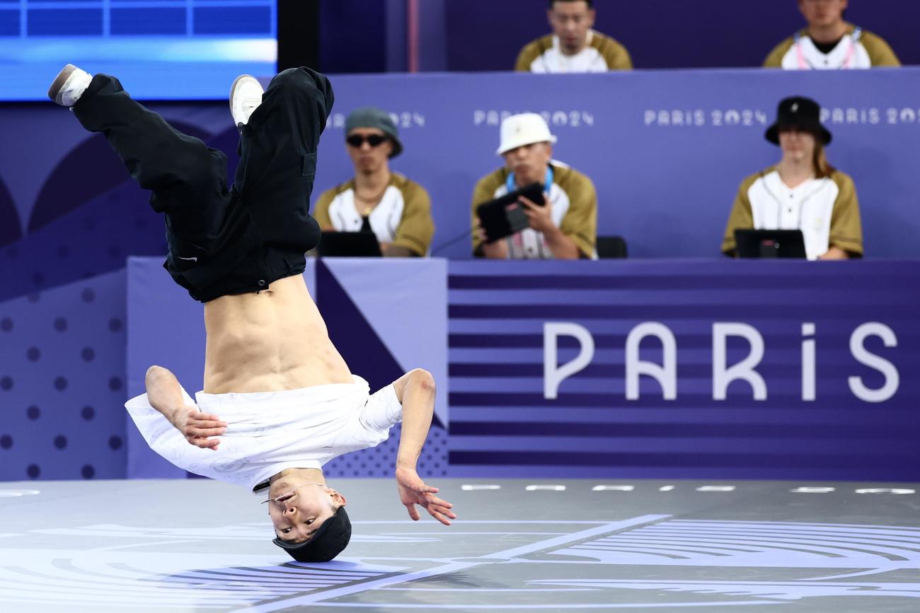 ブレイキン男子準々決勝に臨むSHIGEKIX（撮影・河田真司）