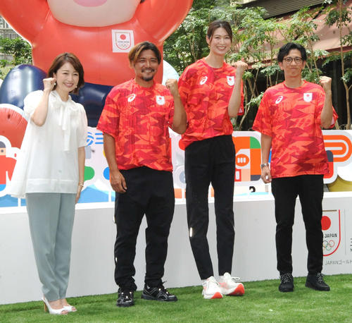 大久保嘉人、木村沙織、アンタ柴田英嗣らパリ五輪PR遊具を“爆走”「普通にきつい」