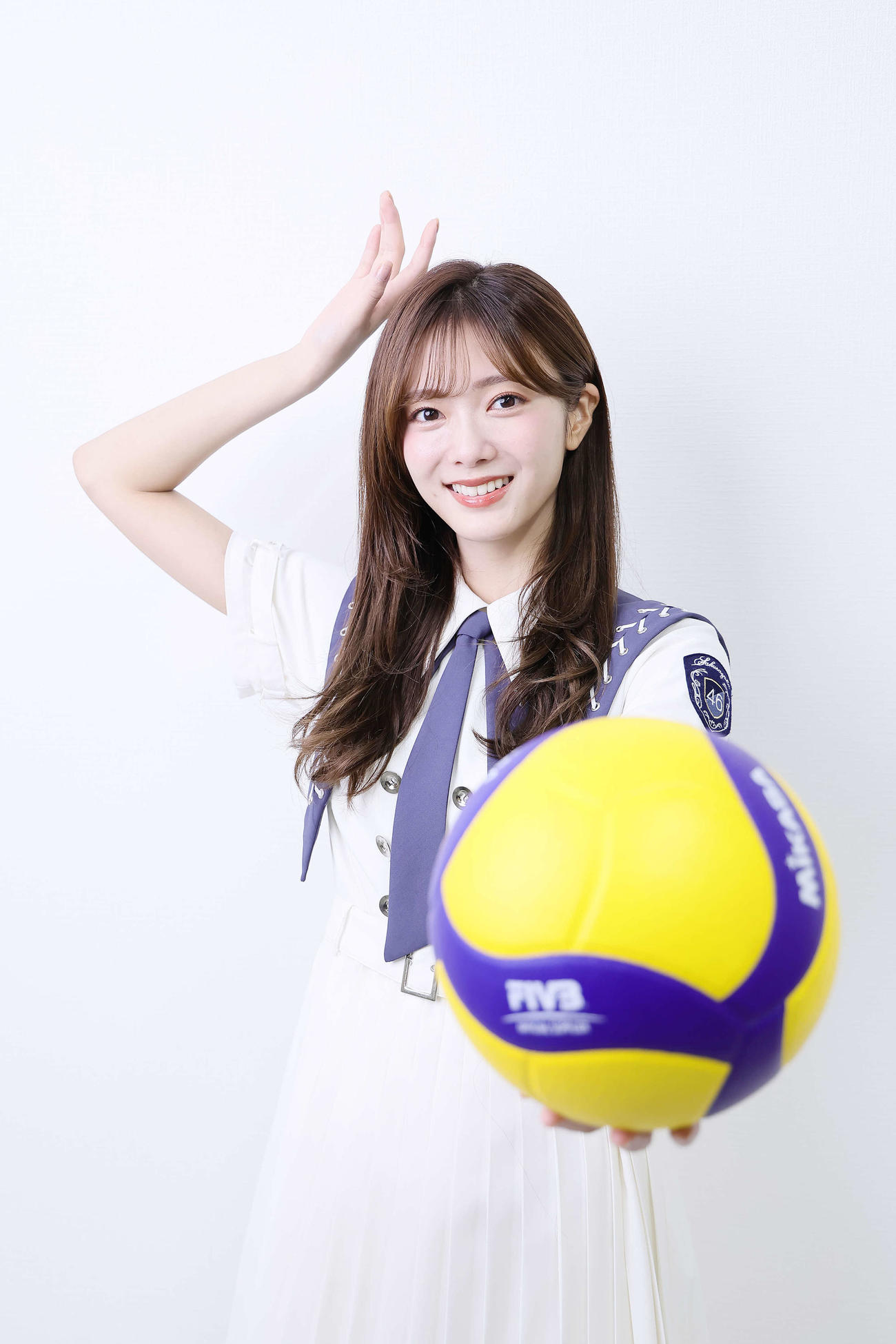 バレーボール日本代表の活躍を心待ちにする櫻坂46田村保乃（撮影・足立雅史）