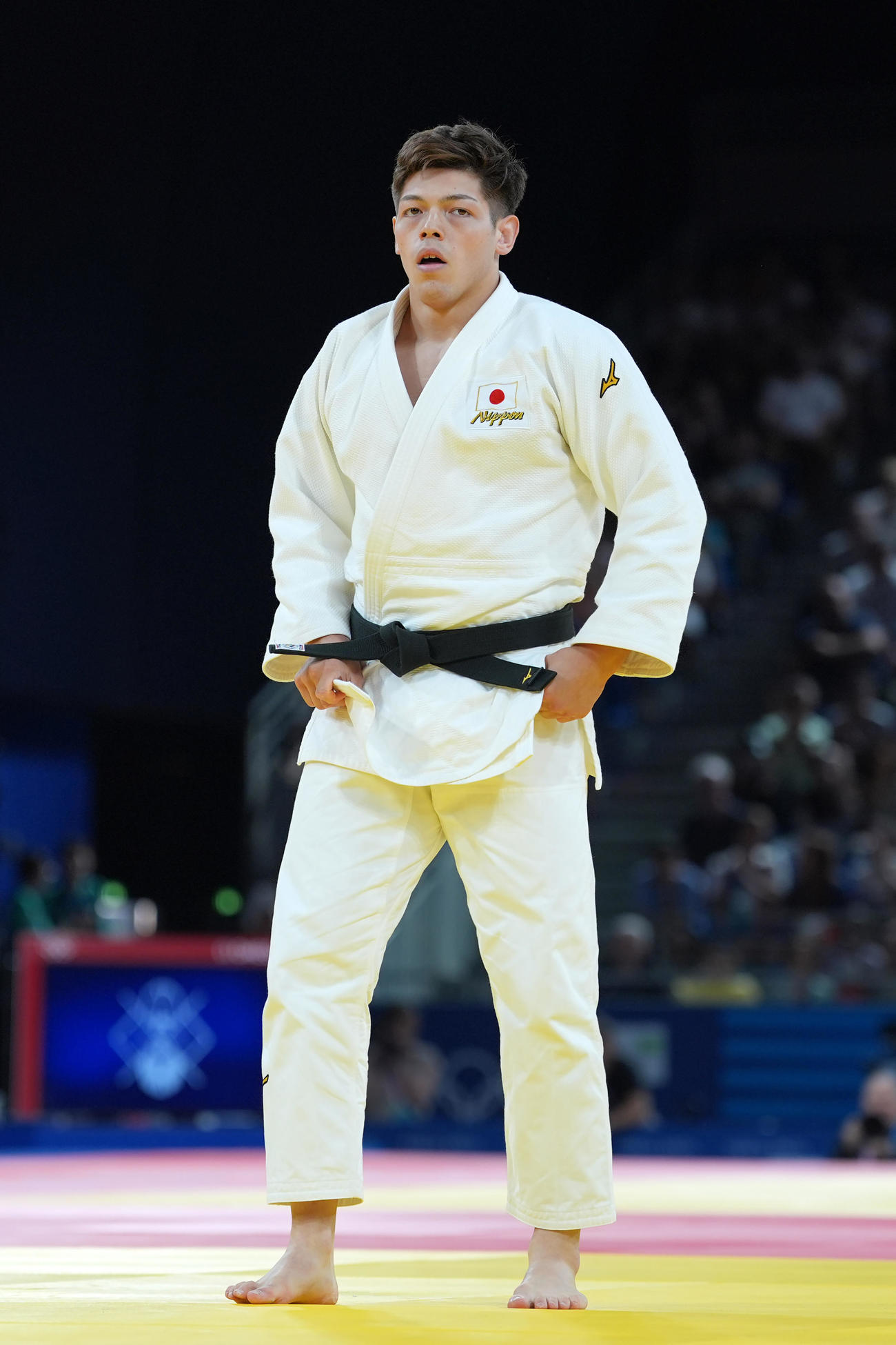 男子90キロ級2回戦　クレンクリストフェル・カリュライドと対戦した村尾三四郎