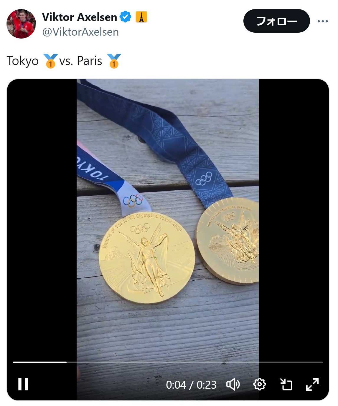 ビクター・アクセルセンのX（旧Twitter）から