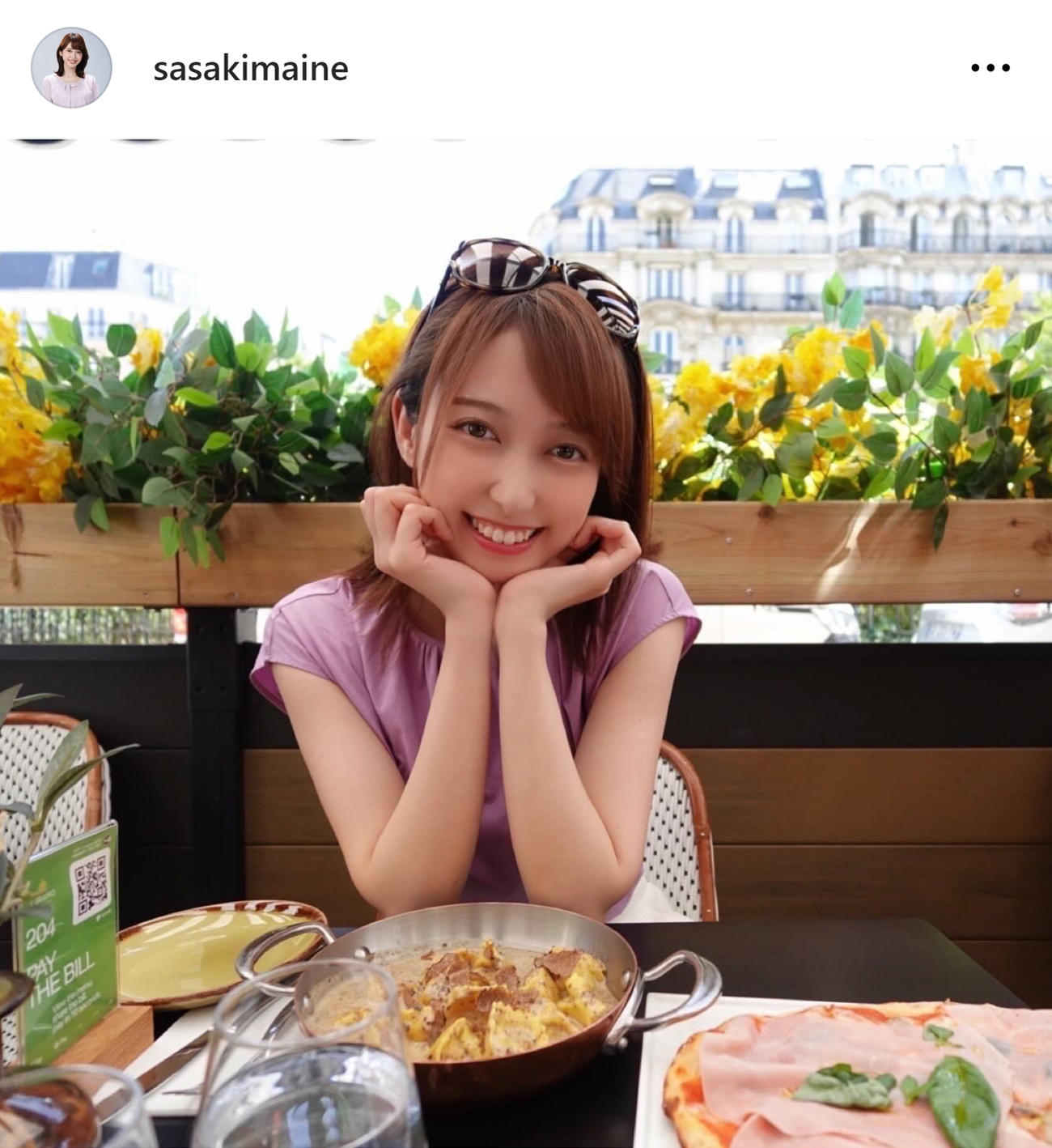 TBS佐々木舞音アナのインスタグラムから