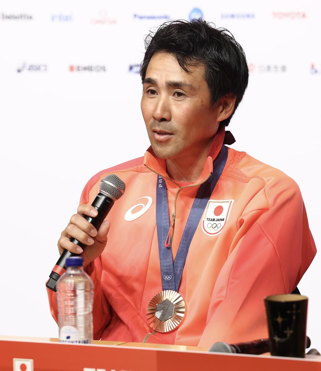 会見に臨む大岩（2024年7月撮影）