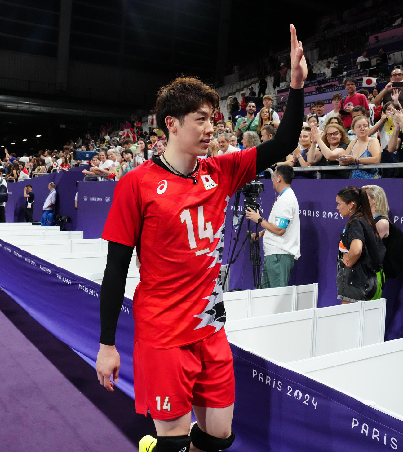 日本対アルゼンチン　試合後、引き揚げる石川（2024年7月31日撮影）