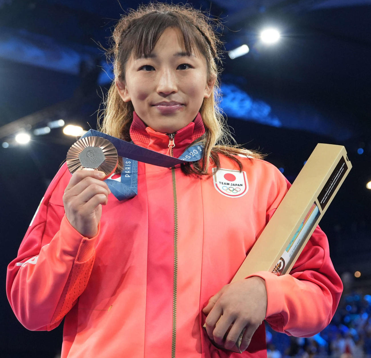 レスリング女子50キロ級で銅メダルの須崎（撮影・パオロ　ヌッチ）