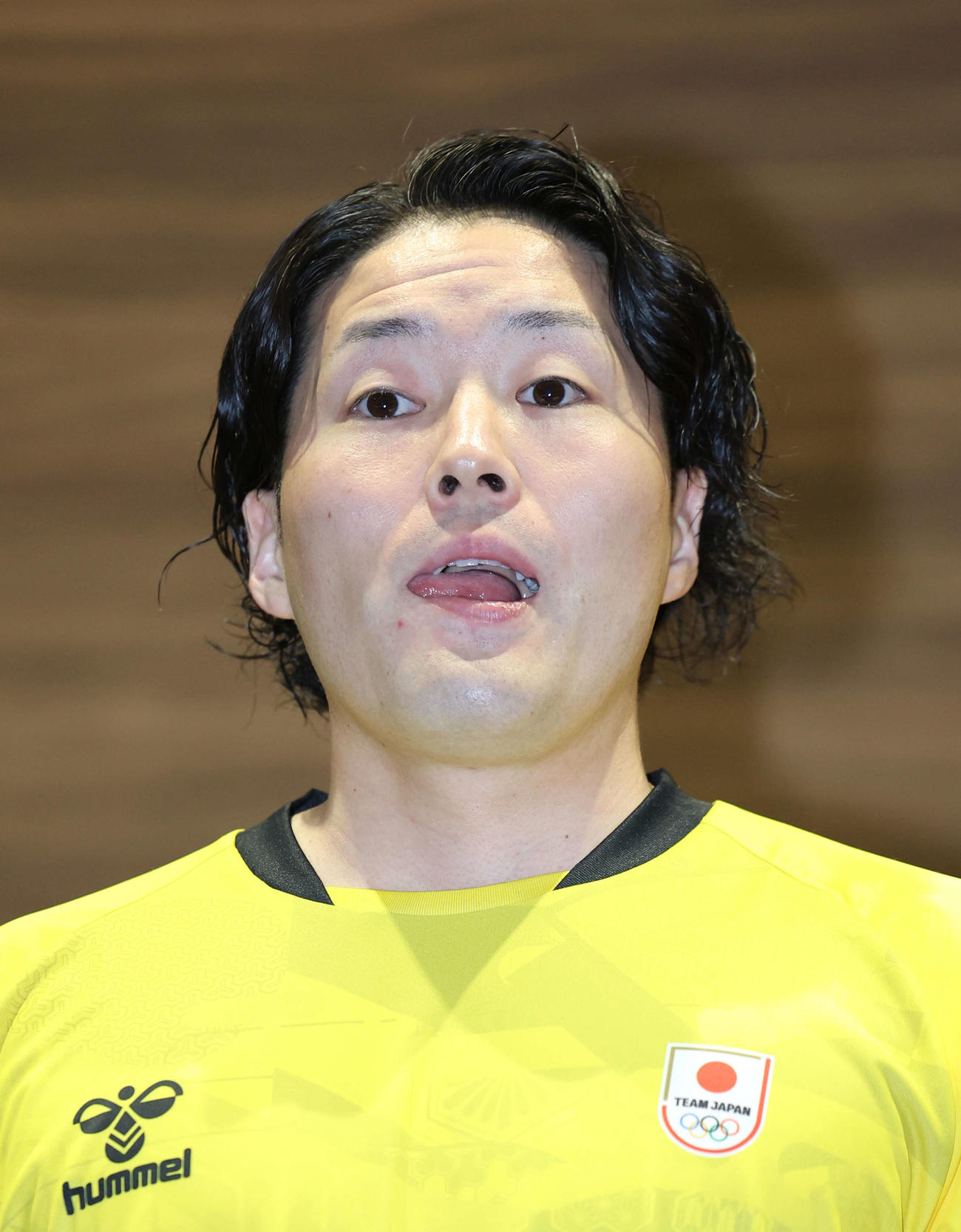 パリ五輪ハンドボール男子日本代表に選ばれた中村（撮影・河田真司）