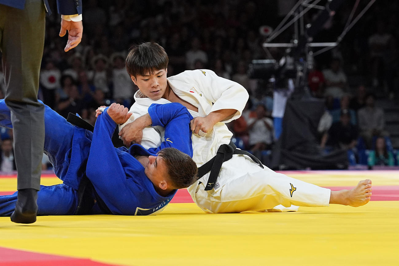 初戦の2回戦を難なく突破した阿部一二三（撮影・パオロ　ヌッチ）