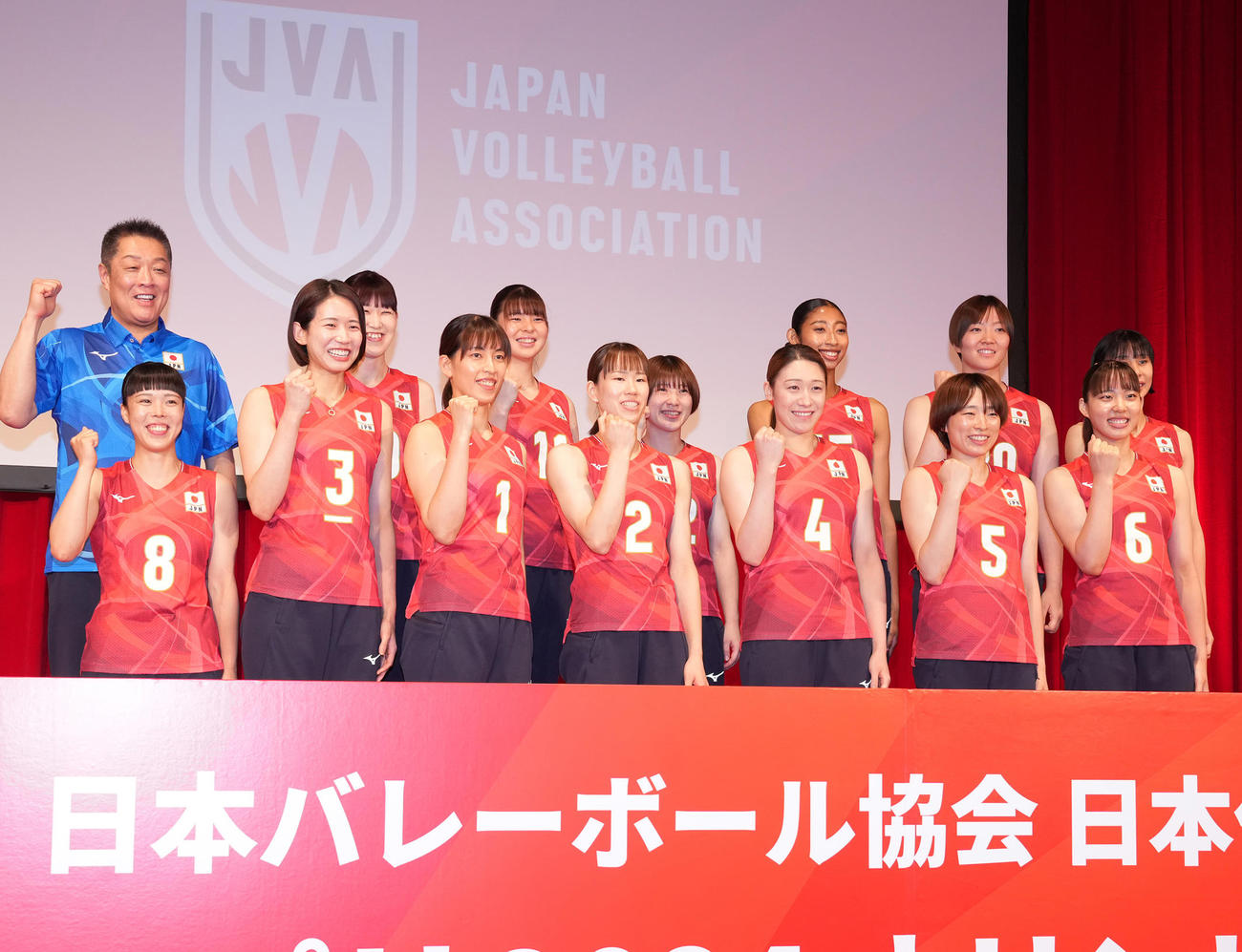 バレー女子日本代表の選手たち（2024年7月撮影）