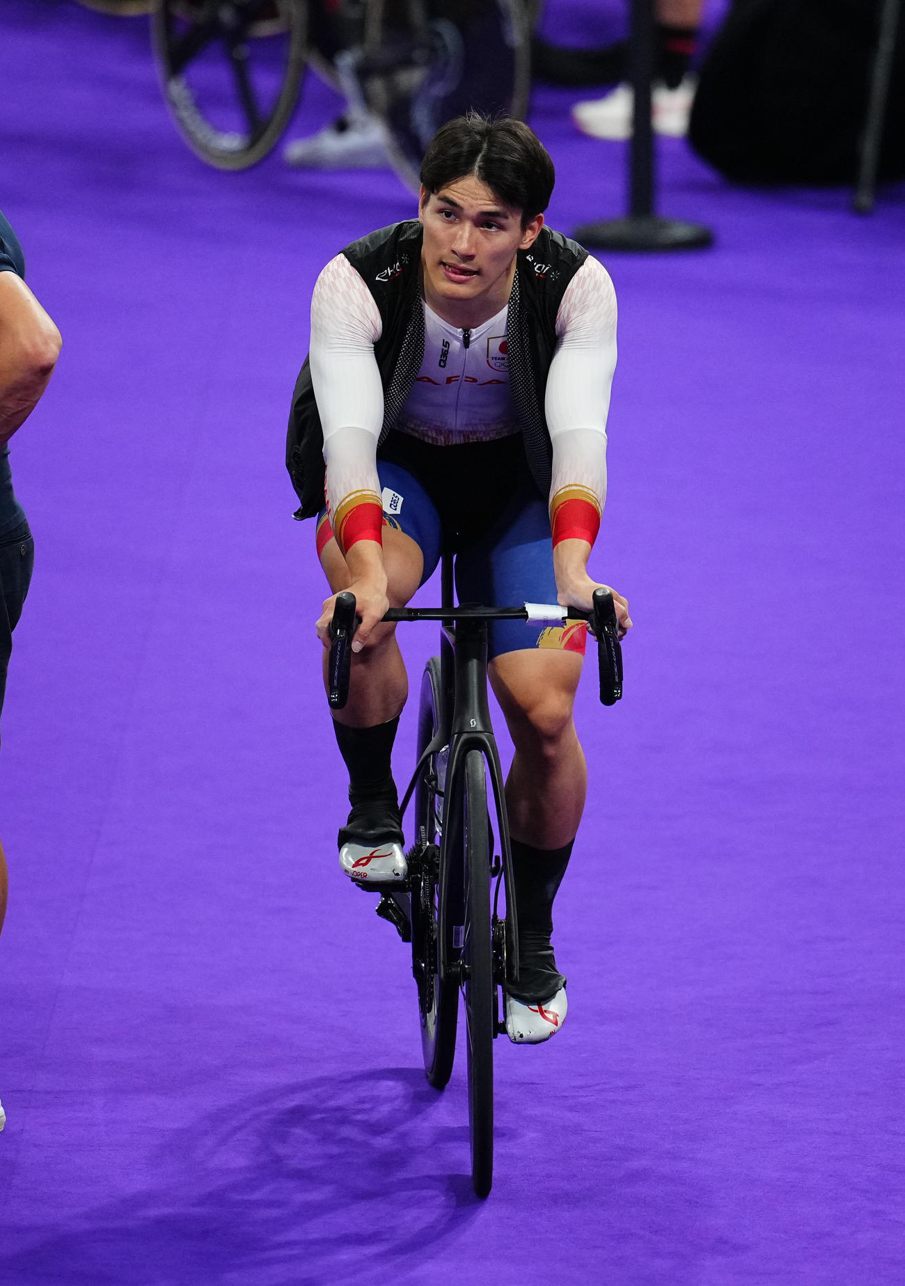 自転車男子ケイリン準決勝、レースを終えた太田（撮影・垰建太）