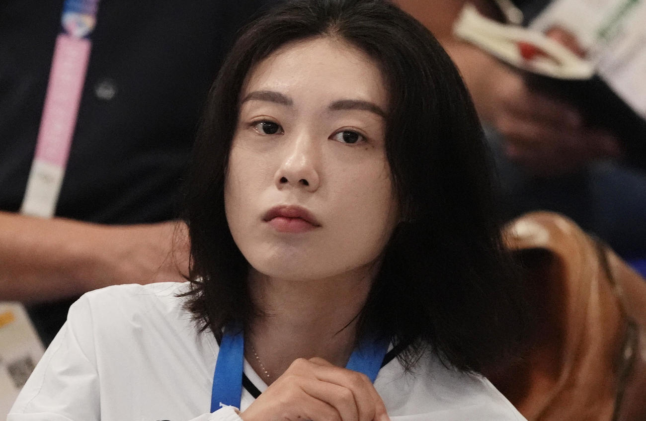 女子10メートル・エアピストル銀メダルの韓国代表キム・イェジ（ロイター）