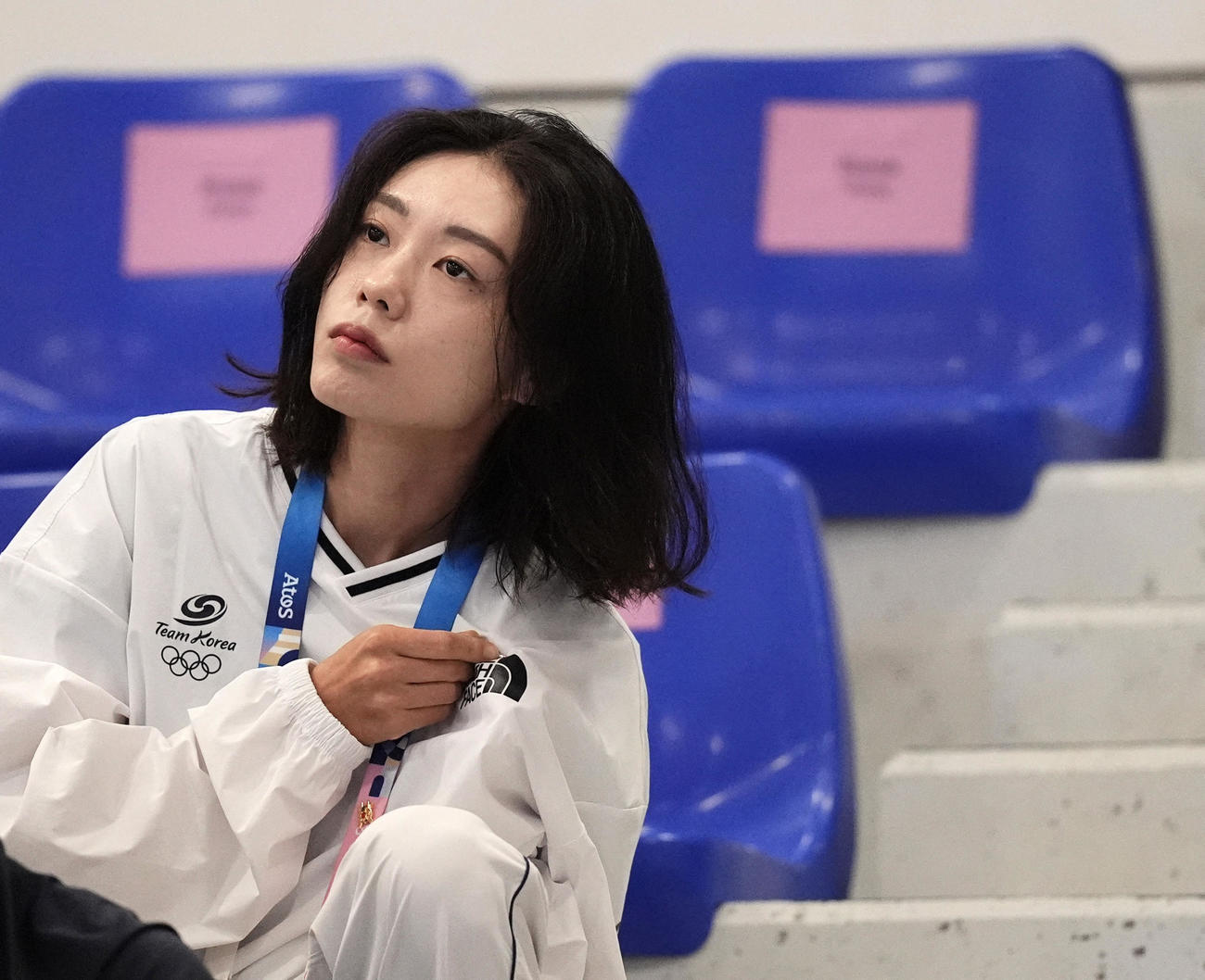 女子10メートル・エアピストル銀メダルの韓国代表キム・イェジ（ロイター）