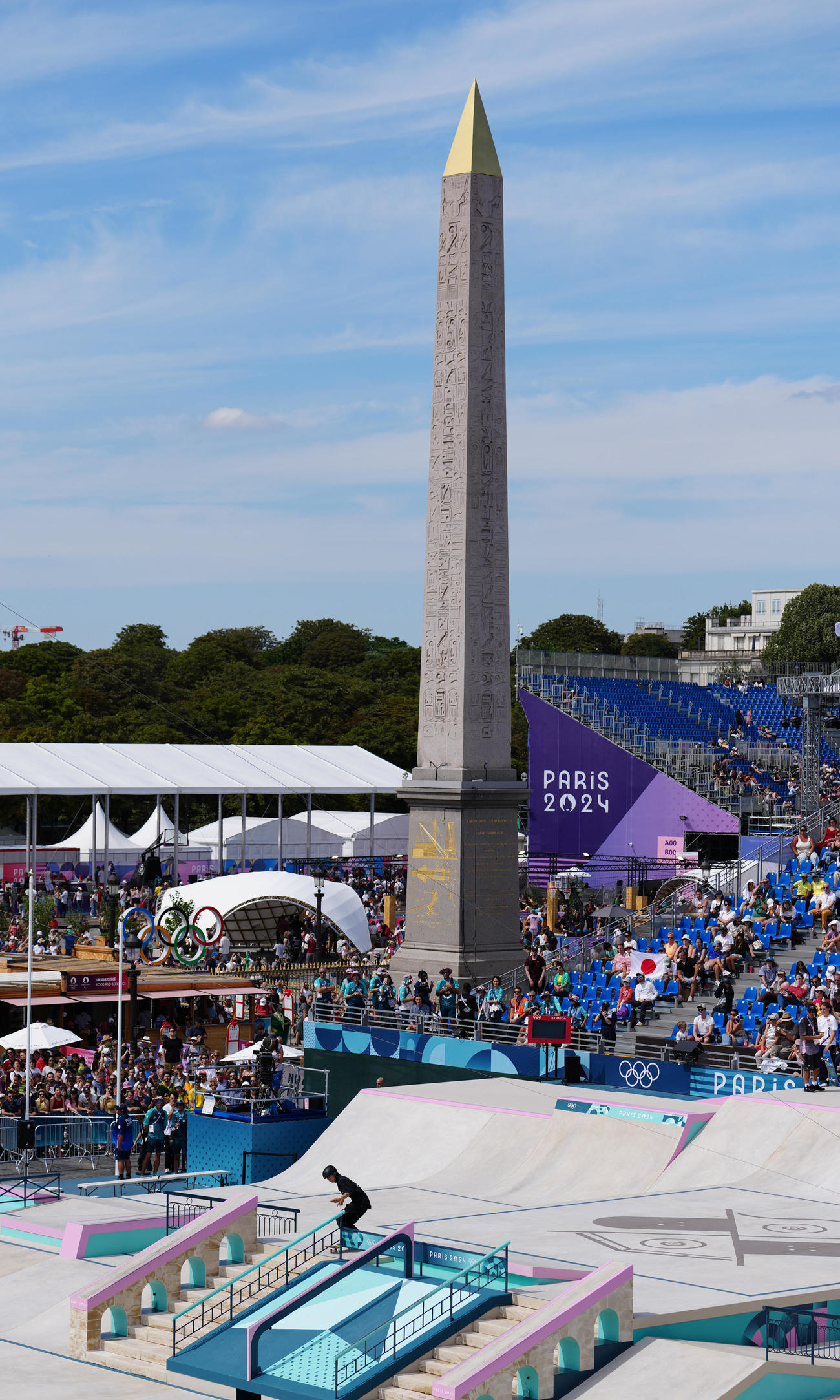 スケートボード女子ストリート予選に臨む赤間（撮影・江口和貴）