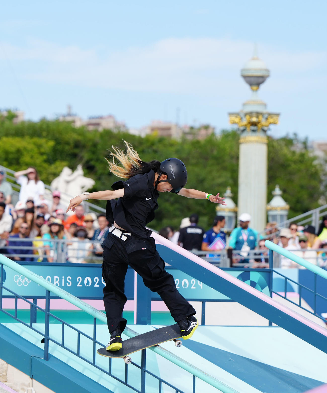 ベストトリック1回目の試技で技を決める赤間（撮影・江口和貴）