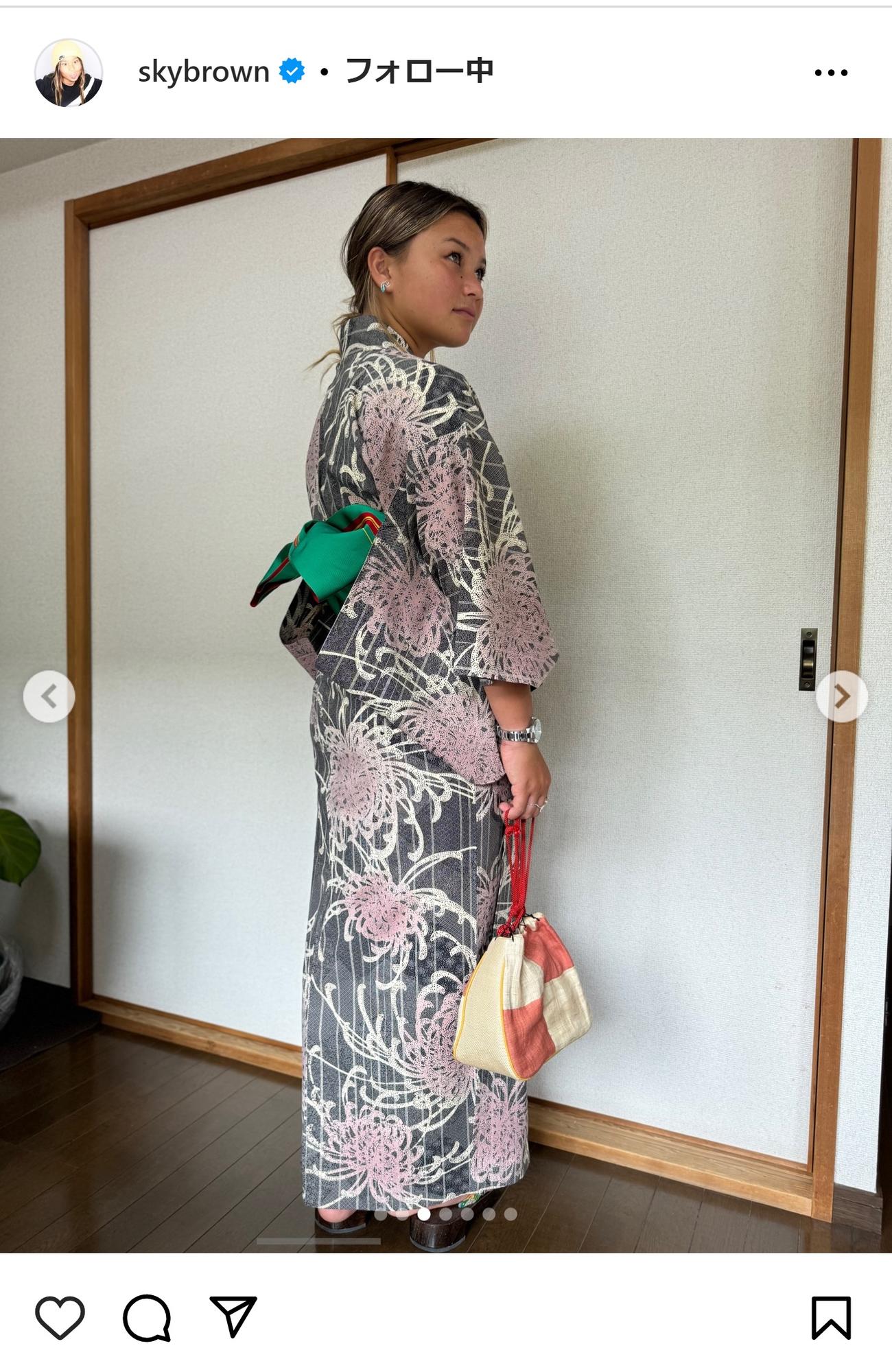 スカイ・ブラウンのインスタグラムから