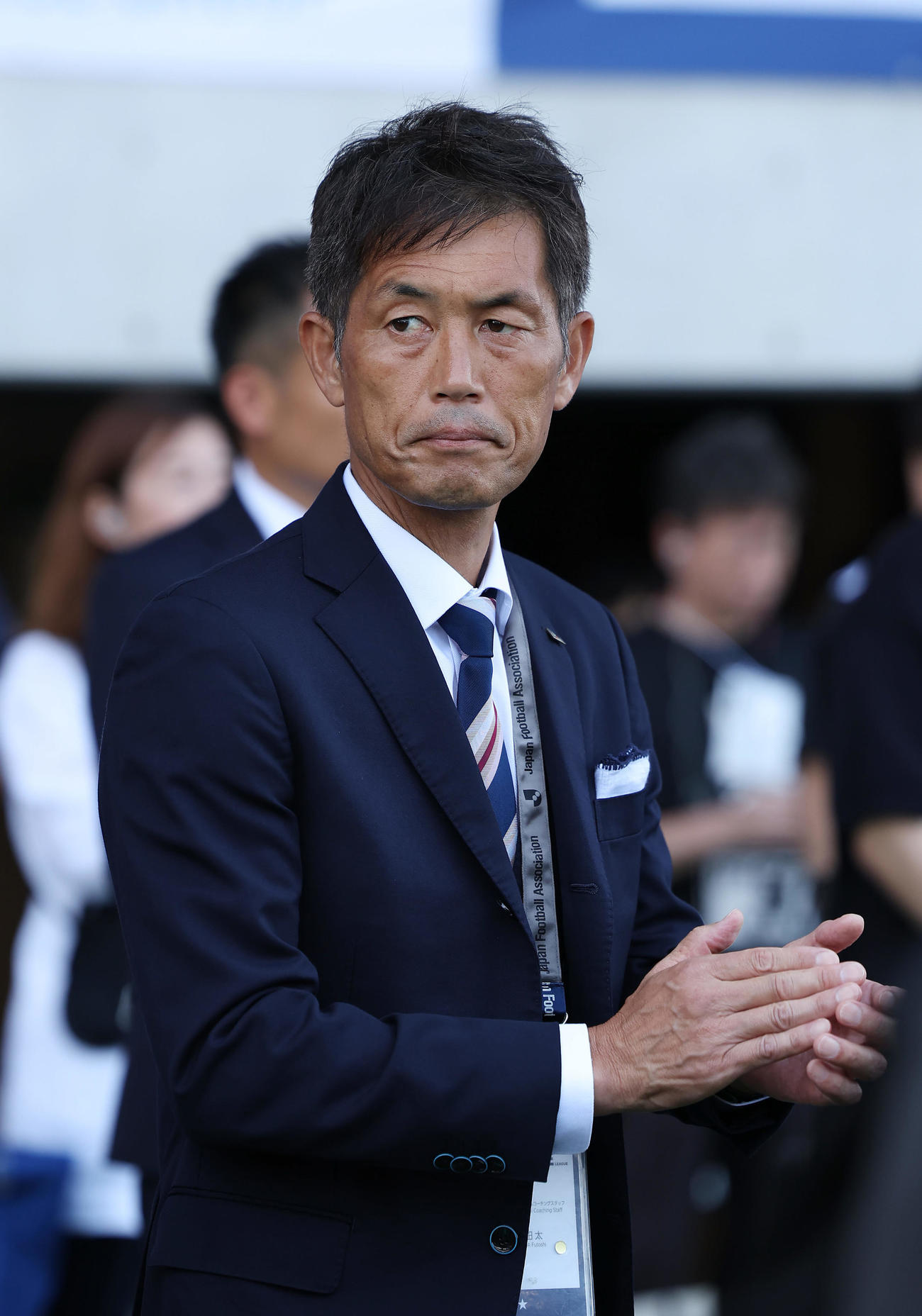 日本対ガーナ　ガーナ戦に臨む池田監督（撮影・前田充）