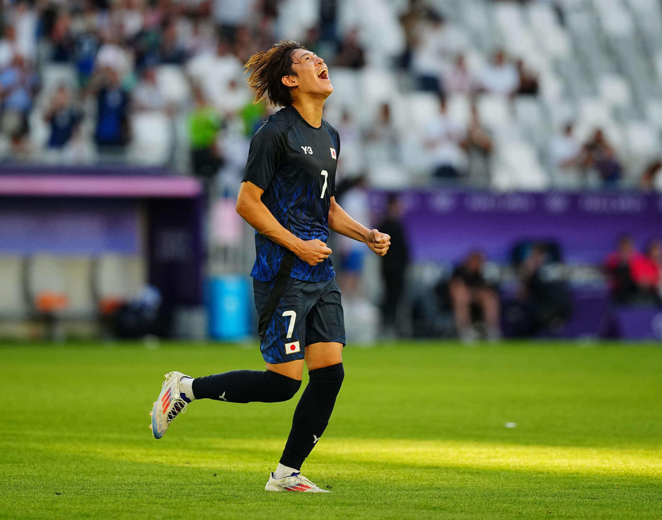 日本対パラグアイ　後半、山本はチーム3点目を決め歓喜のシャウト（撮影・垰建太）