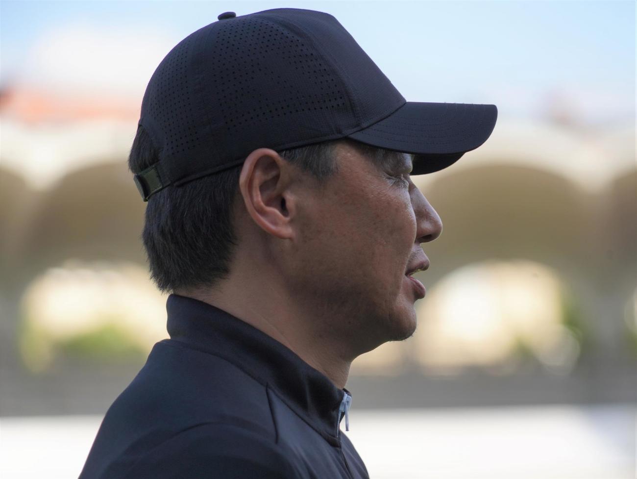 1次リーグ初戦パラグアイ戦に向けて調整したパリ五輪サッカー男子日本代表大岩剛監督（撮影・佐藤成）