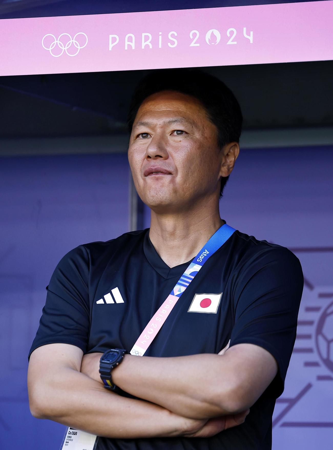 パラグアイ戦に臨む大岩監督（共同）