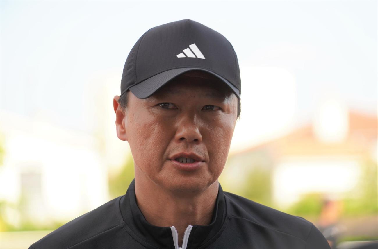 1次リーグ第2戦マリ戦に向けて調整した五輪サッカー男子日本代表大岩剛監督（撮影・佐藤成）