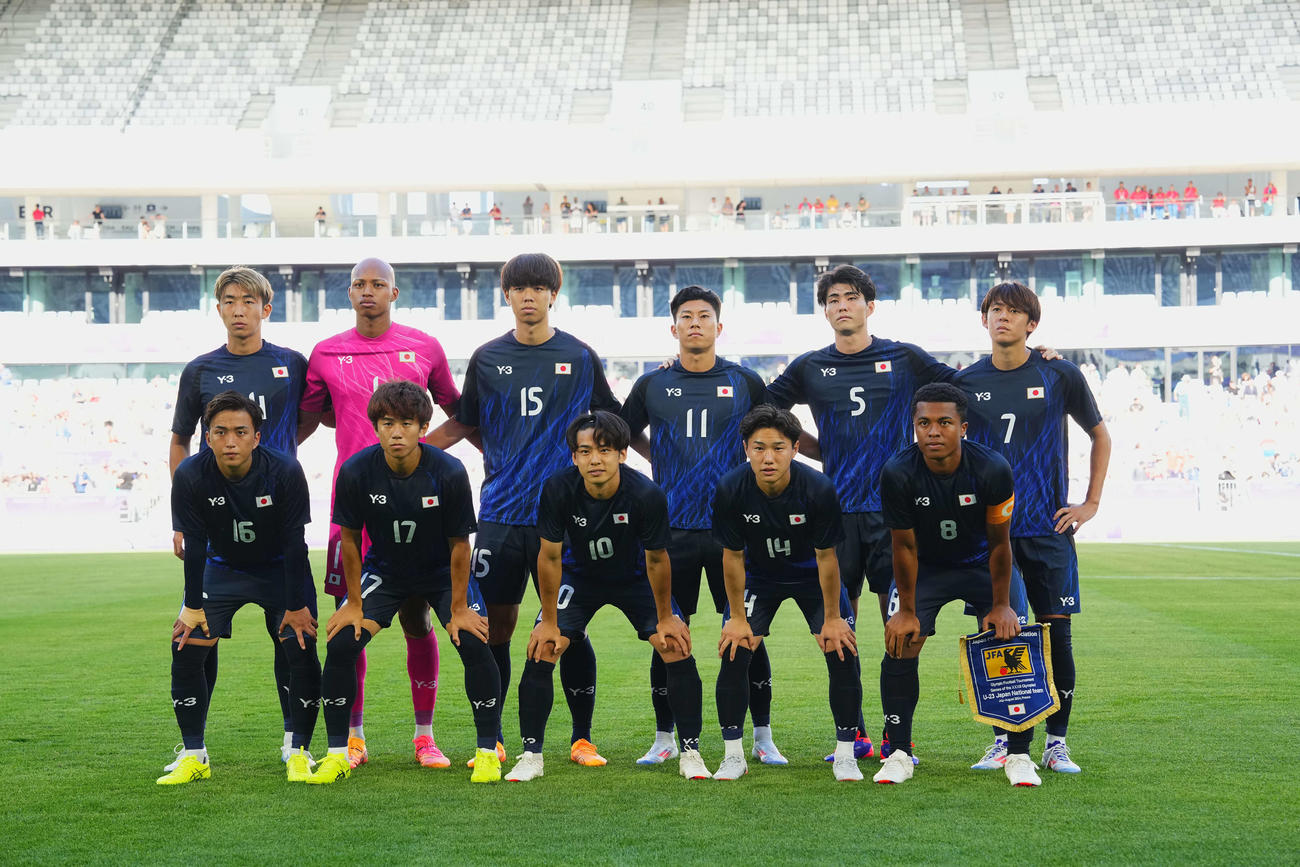 7月24日、初戦パラグアイ戦での日本の先発出場選手たち