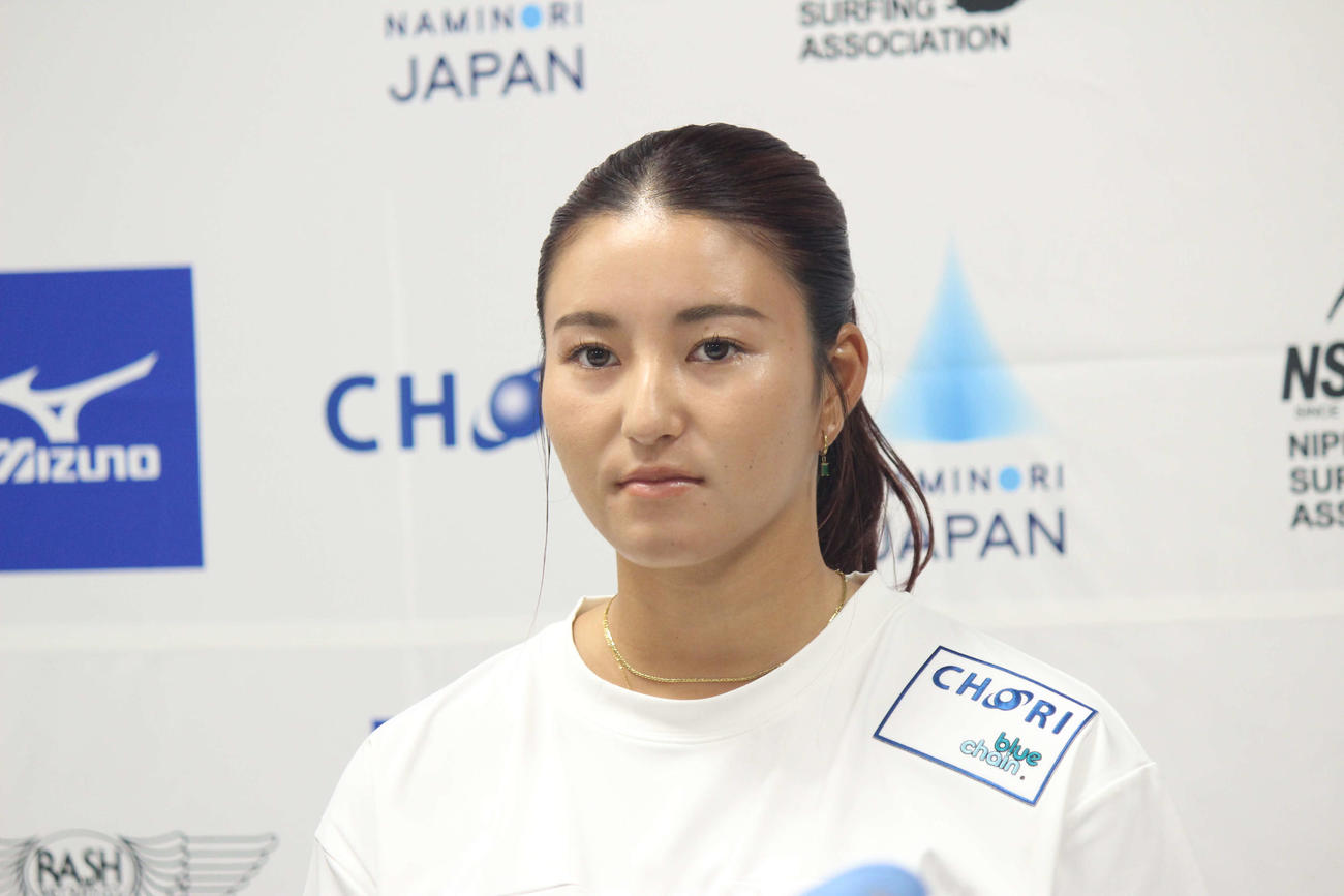 サーフィン日本代表の松田詩野（2024年6月撮影）