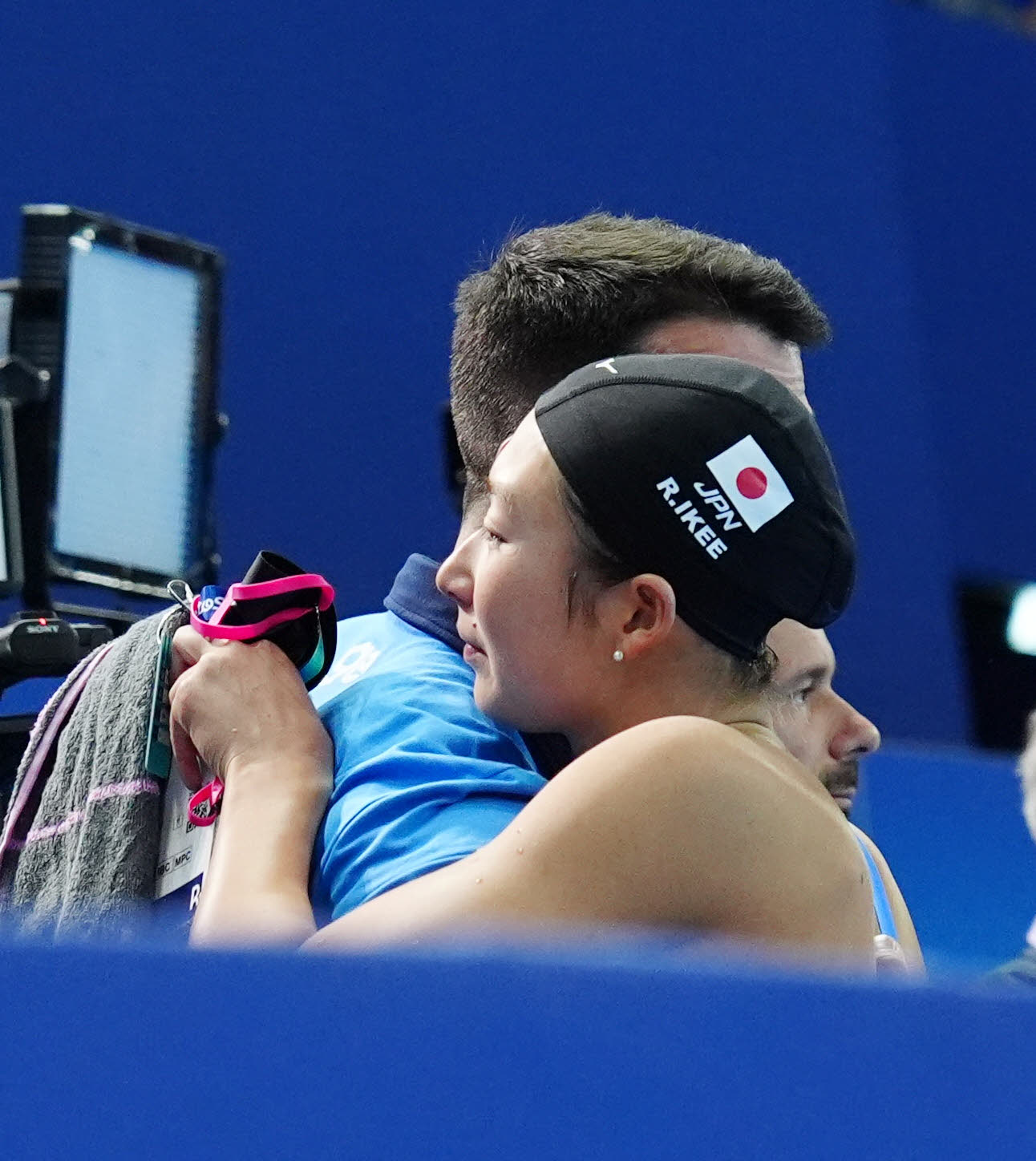 女子バタフライ100メートル準決勝で敗退した池江（撮影・江口和貴）