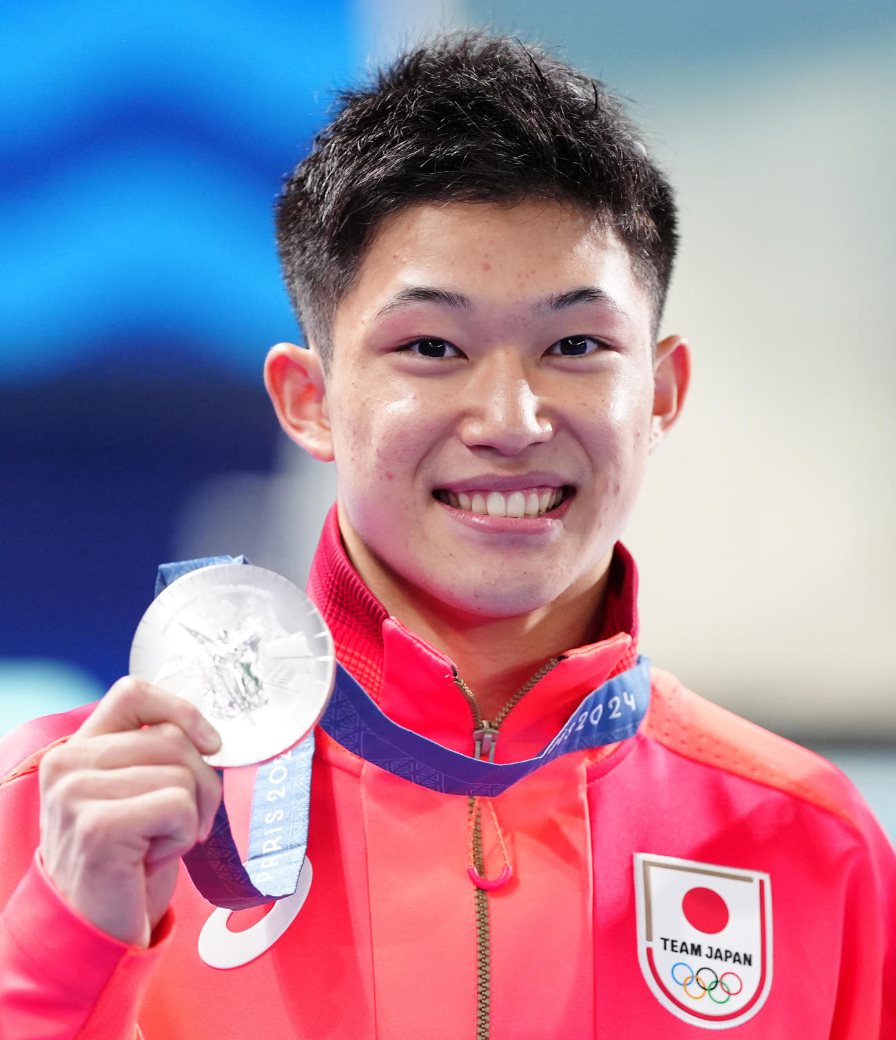 男子高飛び込みで銀メダルの玉井（撮影・江口和貴）