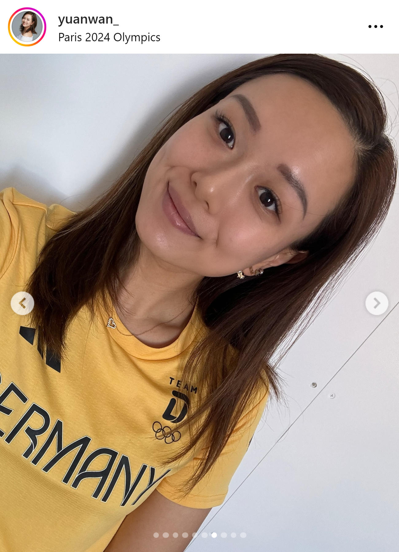 卓球ドイツ代表ユアン・ワンのインスタグラムから