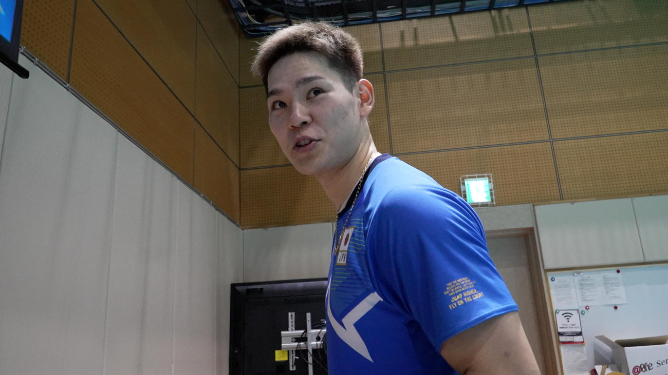 インタビューに応じる西田有志（C）JVA