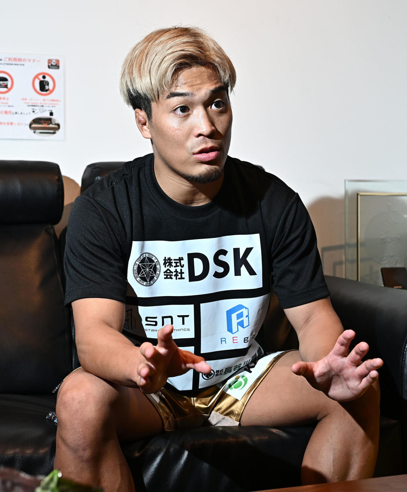 パリ五輪レスリング代表への思いを語る太田（撮影・滝沢徹郎）