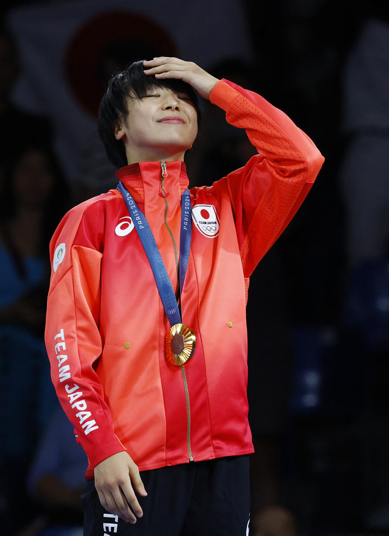 女子53キロ級決勝　金メダルを獲得した藤波朱理（ロイター）