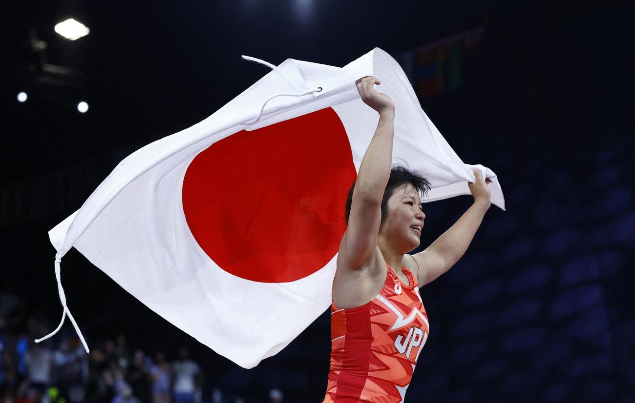 女子フリースタイル57キロ級決勝　金メダルを獲得した桜井（ロイター）