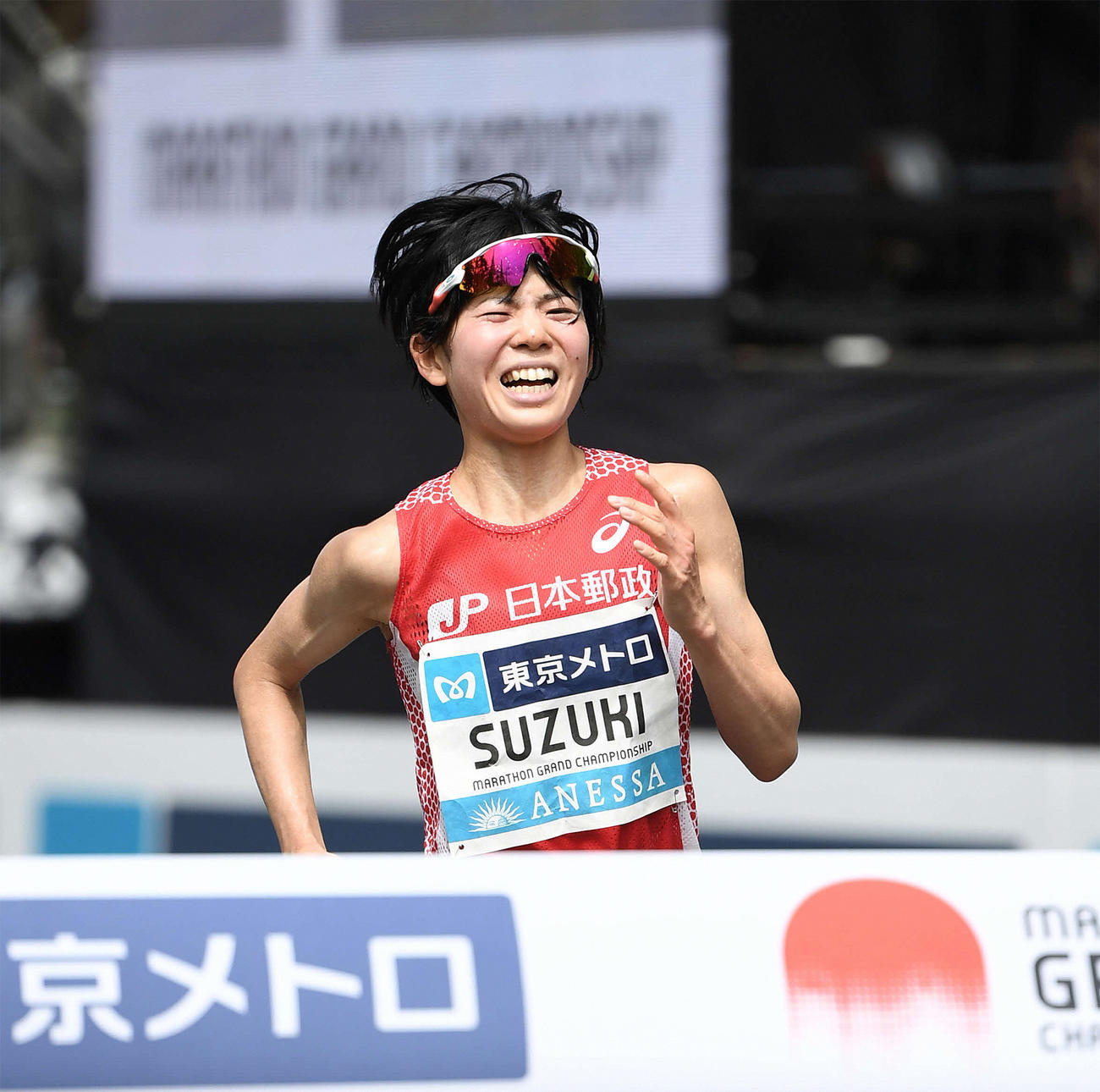 MGC2位でゴールする鈴木亜由子（2019年9月15日撮影）