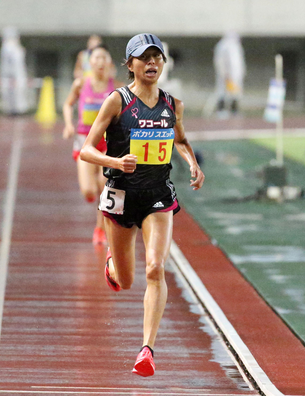福士加代子は3着でゴールする（撮影・上山淳一）