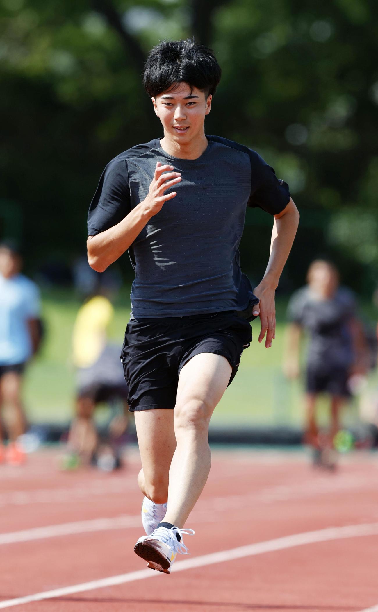 陸上日本選手権に向け、調整する多田（フォート・キシモト／日本陸上競技連盟提供）
