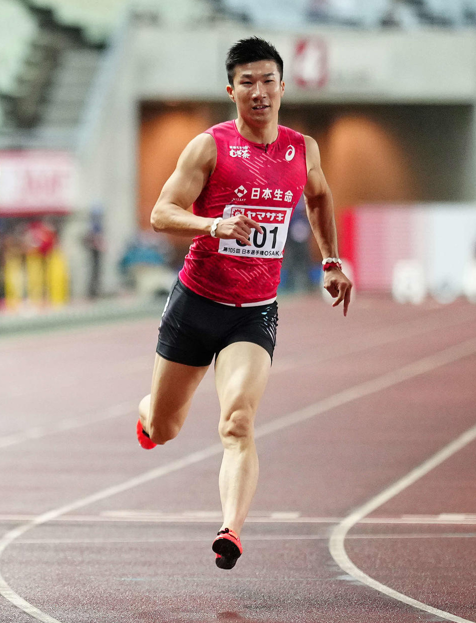 第105回陸上日本選手権第2日、男子100メートルで5位に終わった桐生（2021年6月25日撮影）