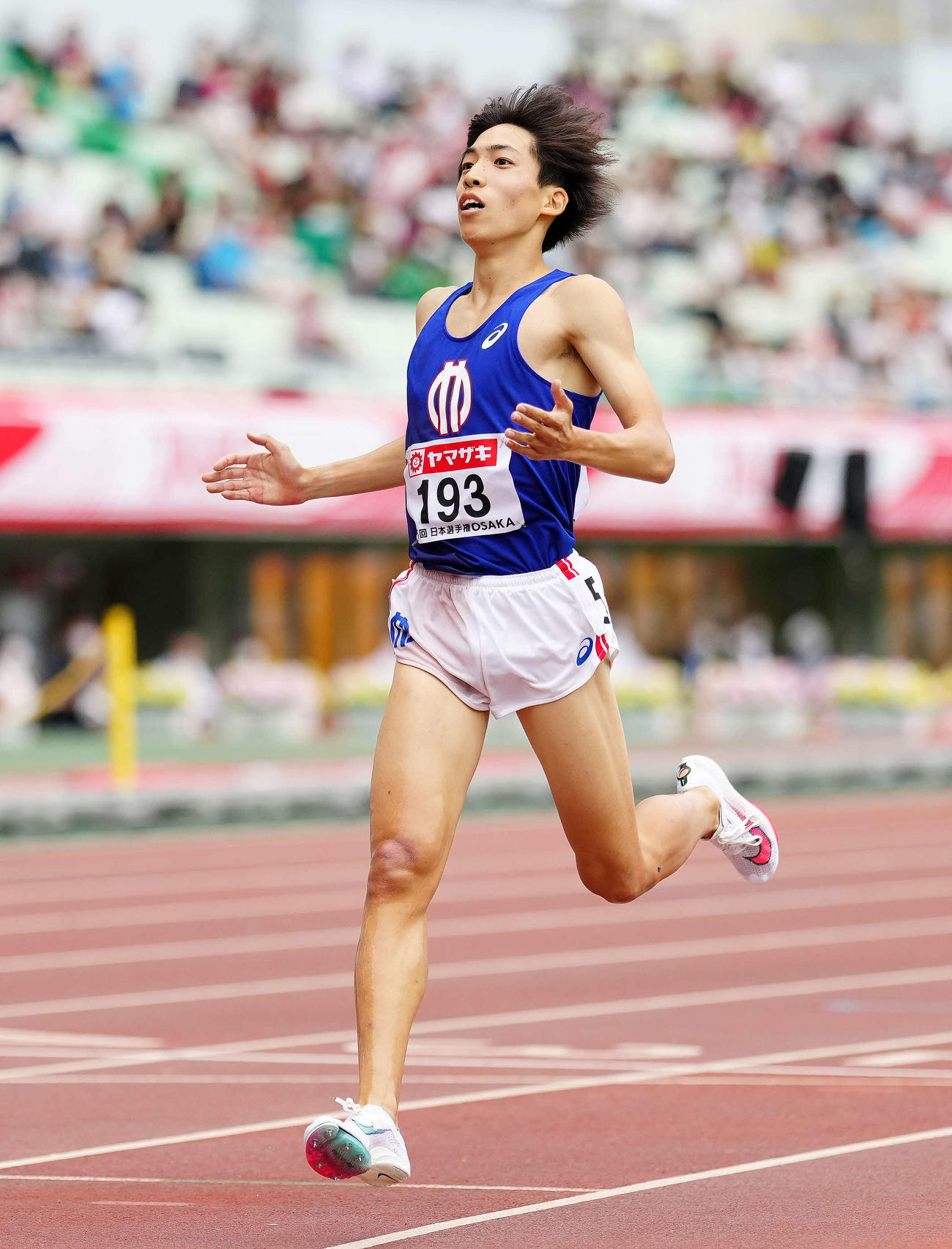 男子3000メートル障害で優勝した三浦（撮影・江口和貴）