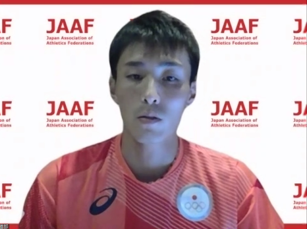 8日の男子マラソンに向けて思いを語った服部勇馬
