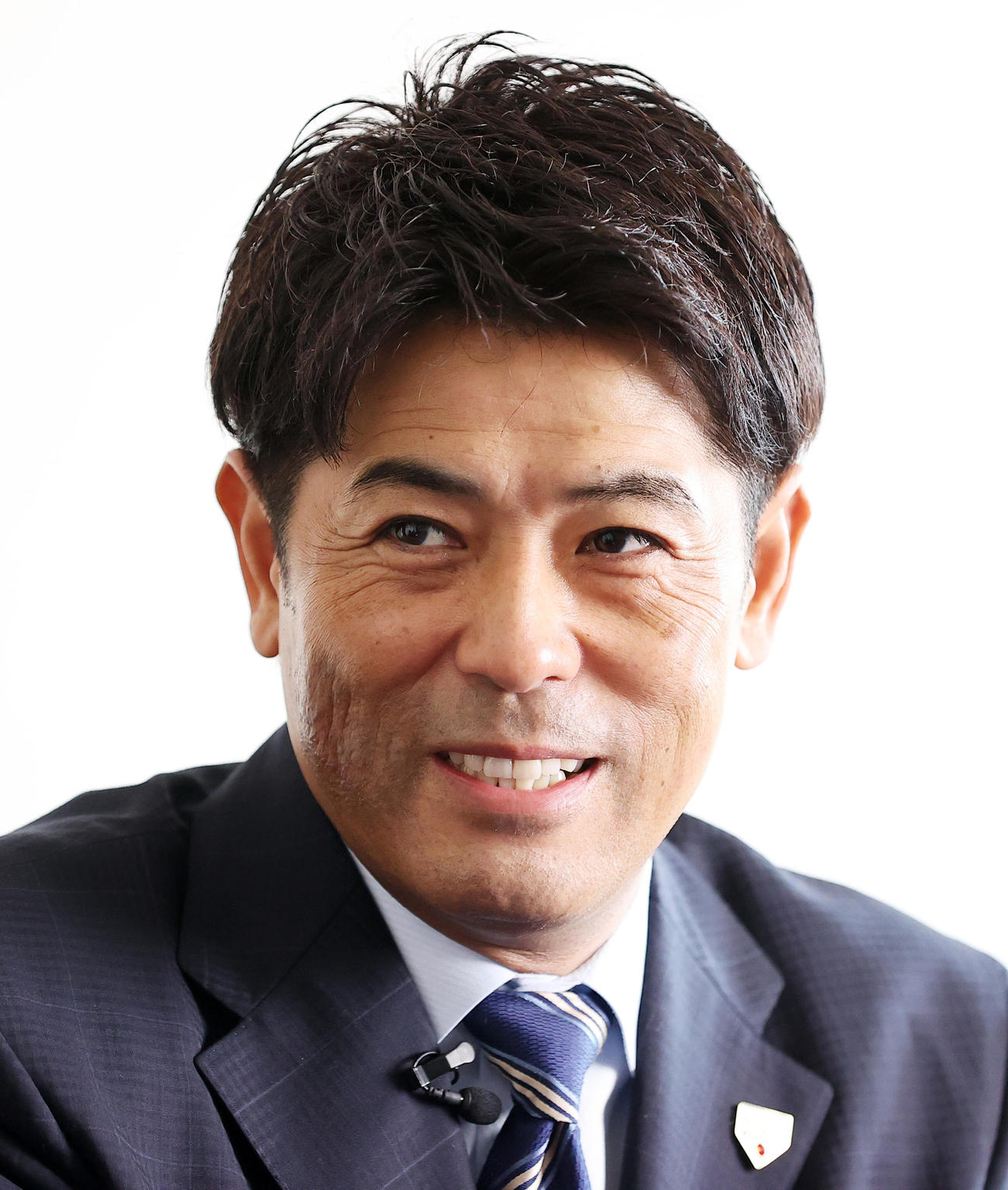 東京五輪への意気込みを新たに思いを語る侍ジャパンの稲葉監督（撮影・浅見桂子）