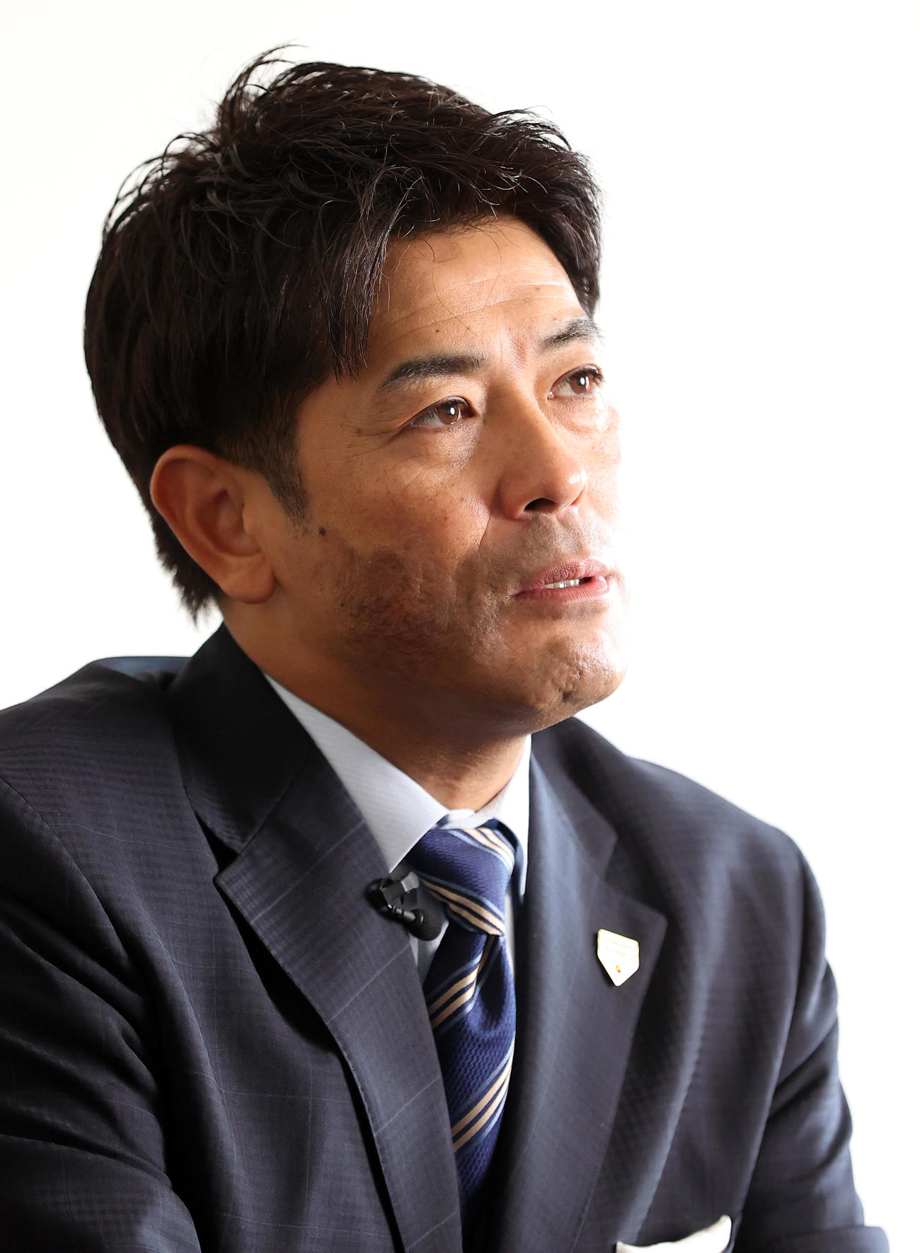 東京五輪への意気込みを新たに思いを語る侍ジャパンの稲葉監督（撮影・浅見桂子）