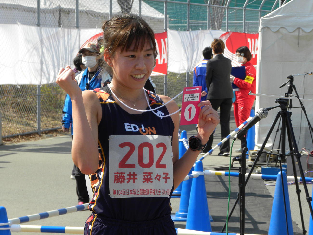 競歩の藤井菜々子（2021年2月21日撮影）
