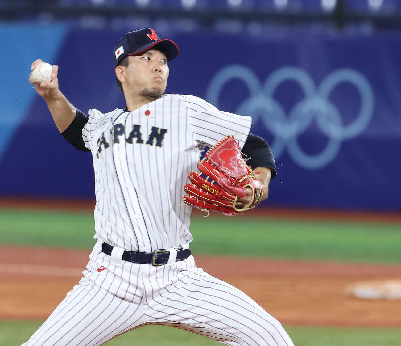 日本対米国　6回に日本4番手で登板した千賀（撮影・河野匠）