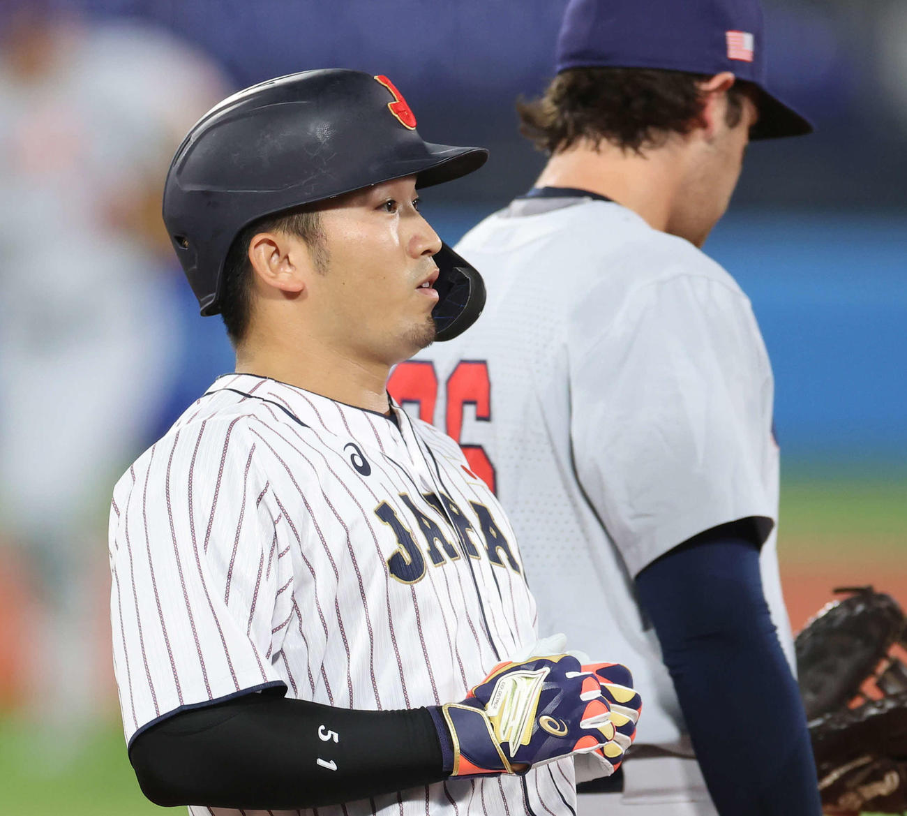 日本対米国　1回裏日本2死三塁、三ゴロに倒れた鈴木（撮影・河野匠）