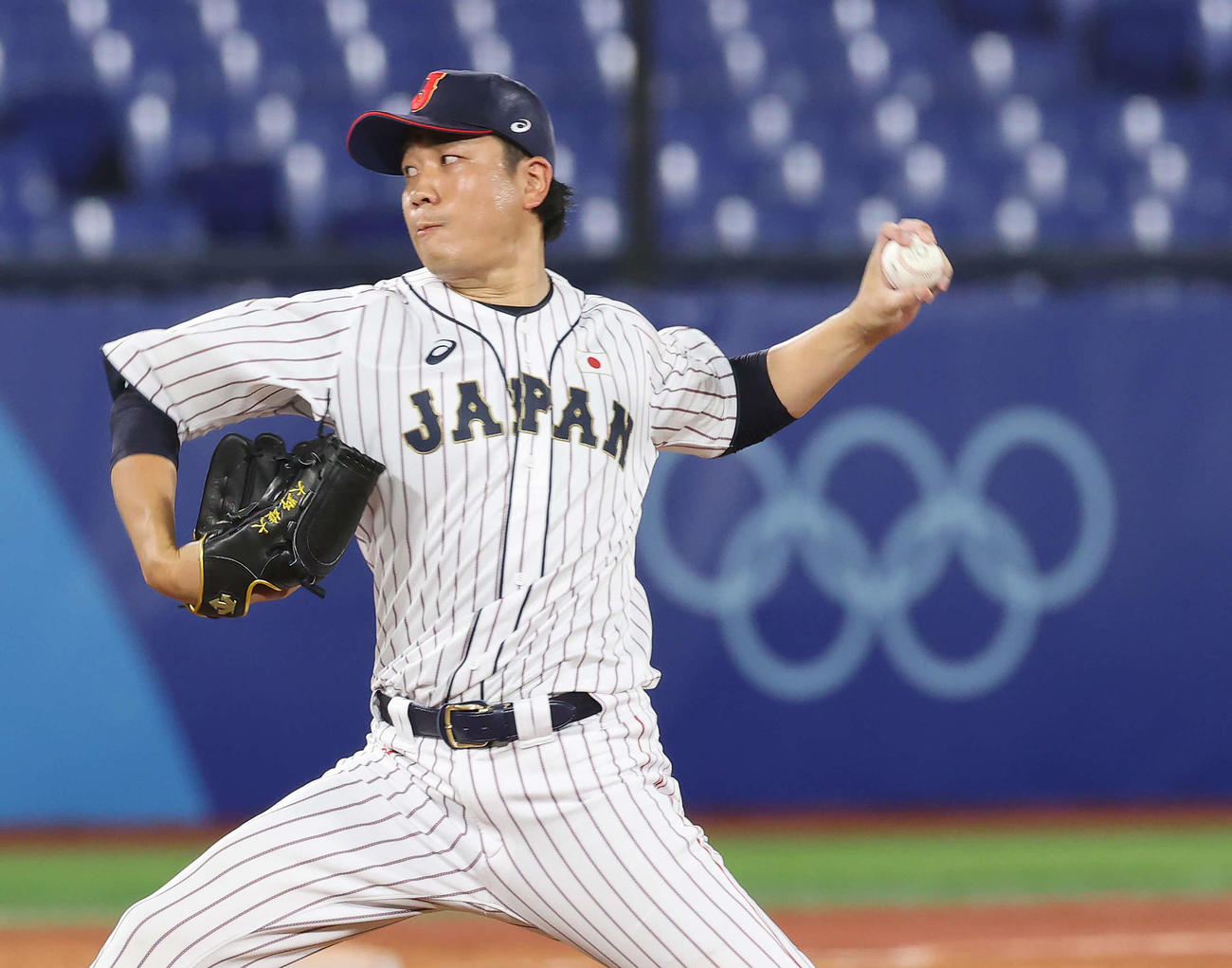 日本対米国　9回に日本6番手で登板した大野雄（撮影・河野匠）