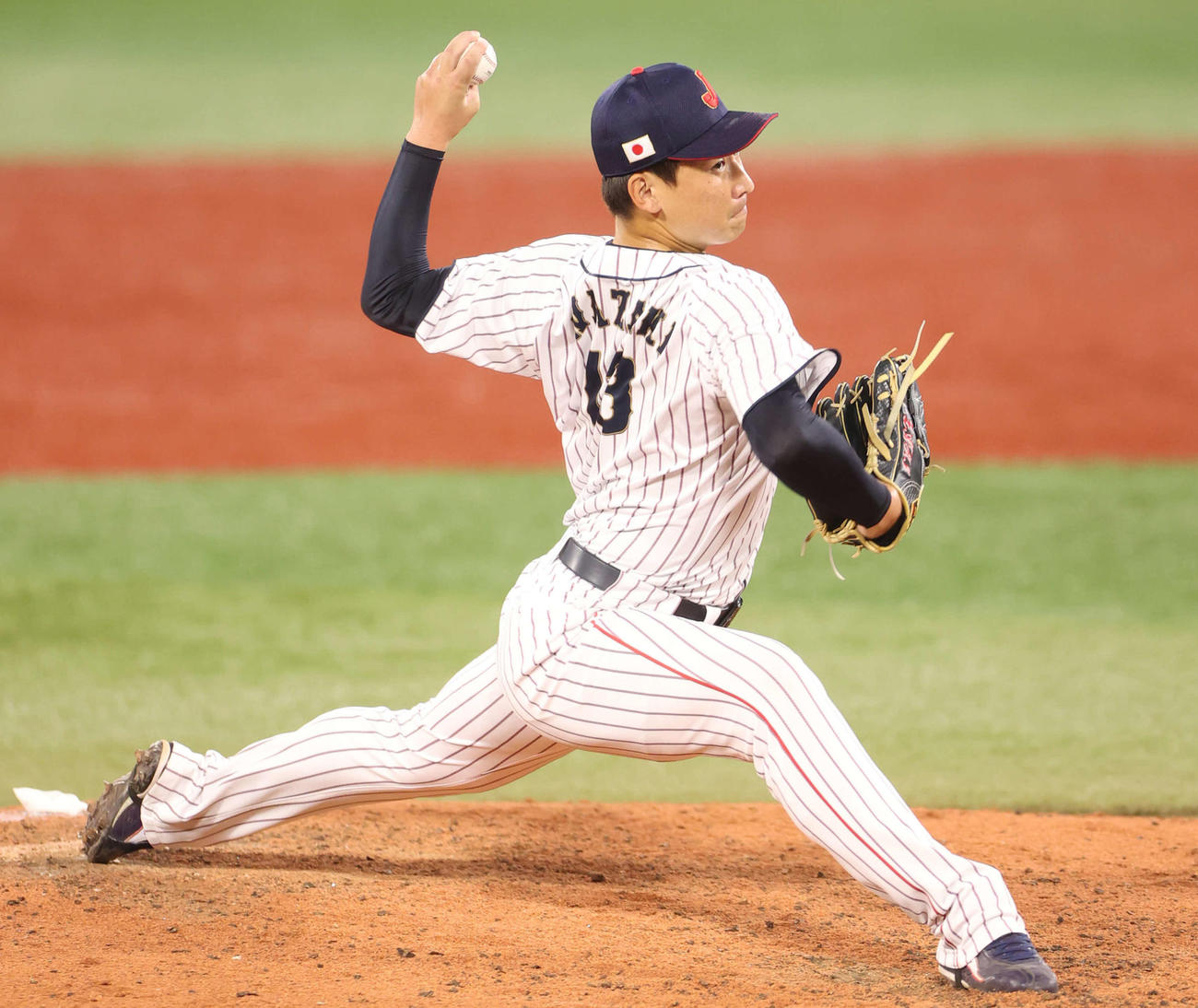 日本対米国　8回表途中に日本4番手で登板した岩崎（撮影・河野匠）