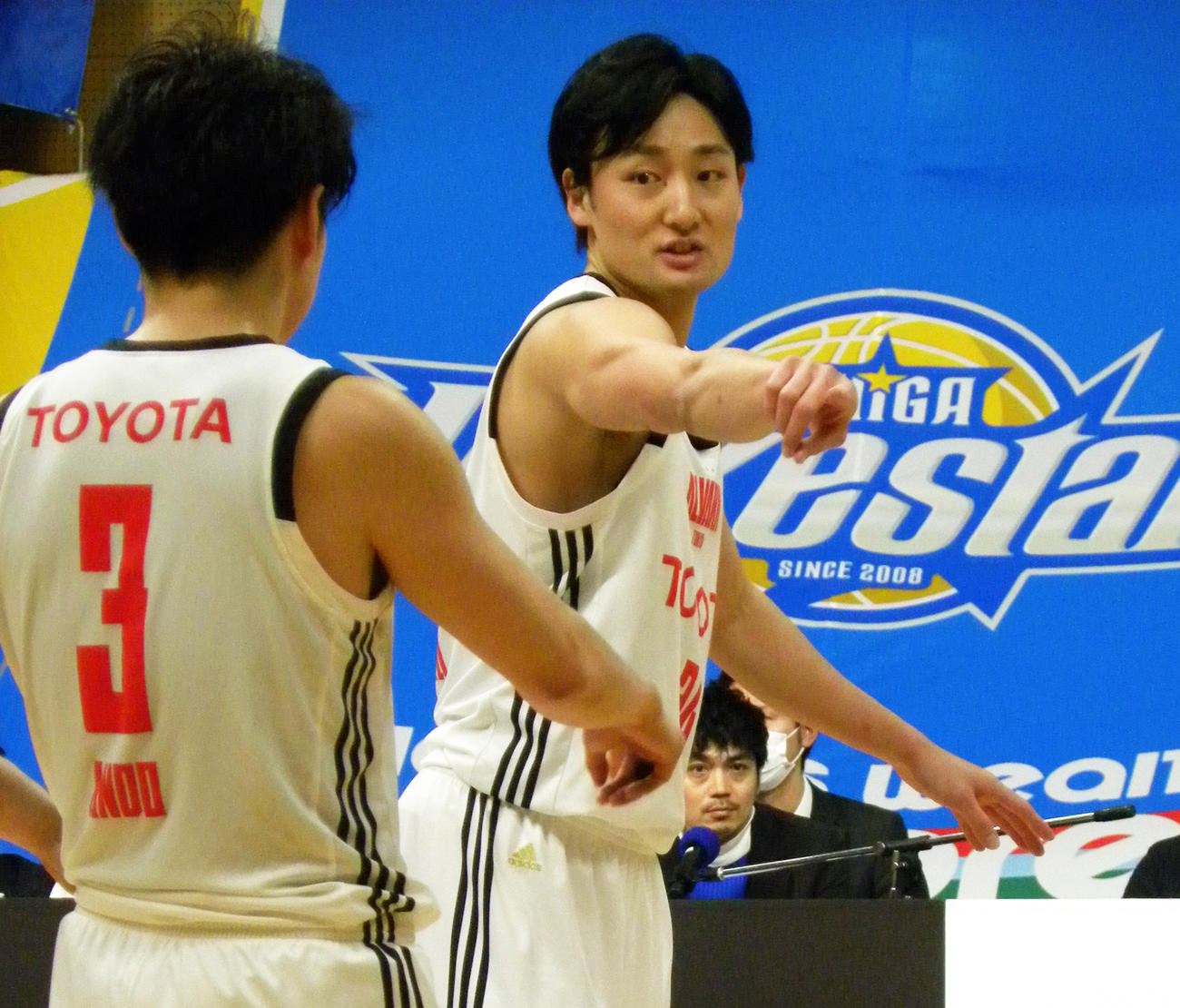 滋賀戦の連勝に貢献したA東京の田中大貴（撮影・松本航）